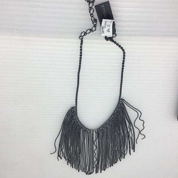 Cristabelle Ball Chain Bib Necklace (E2) - Picture 5 of 5